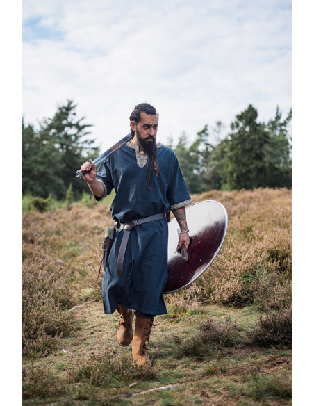 Túnica Viking manga curta Richard, azul