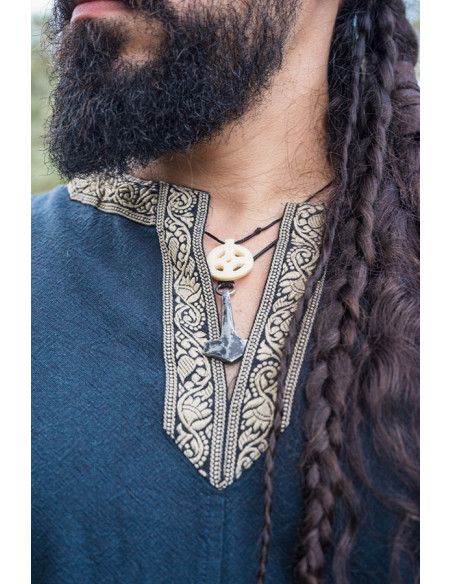 Túnica Viking manga curta Richard, azul