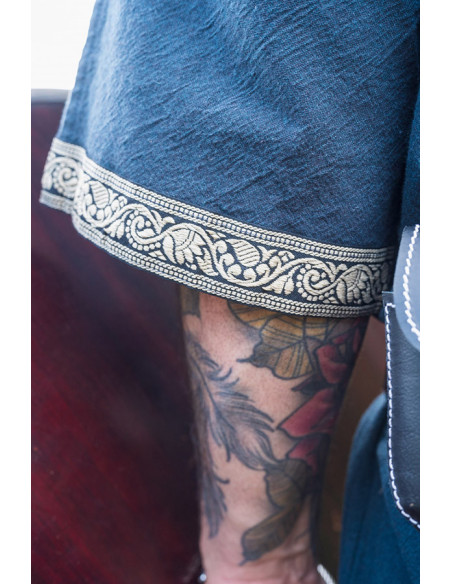 Túnica Viking manga curta Richard, azul