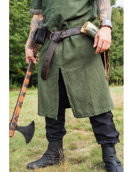 Túnica Viking manga curta Richard, verde