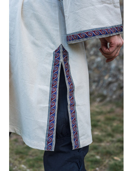 Túnica medieval Halvor, branco natural