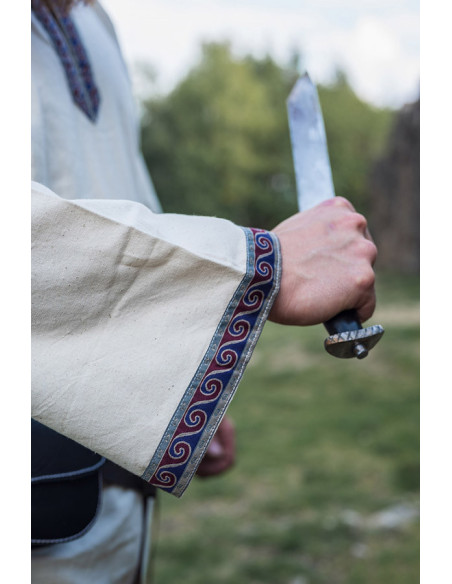 Túnica medieval Halvor, branco natural