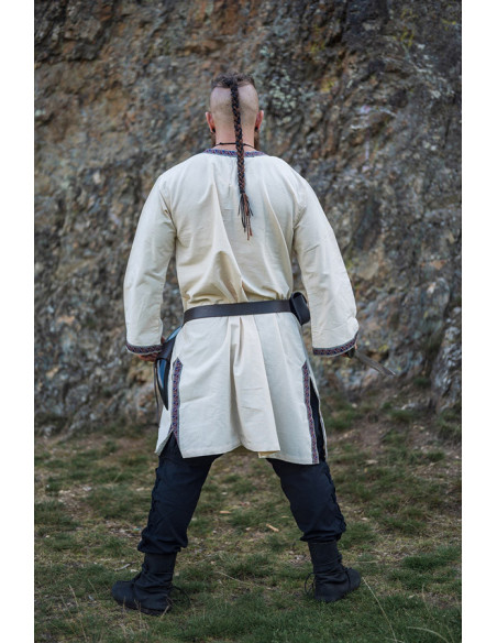 Túnica medieval Halvor, branco natural