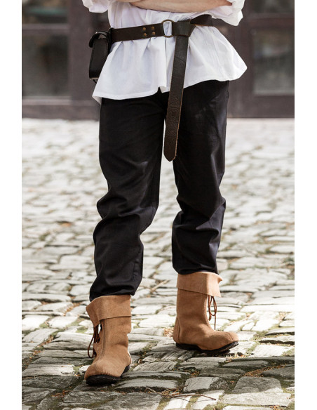 Calças medievais unissex PRETAS com...