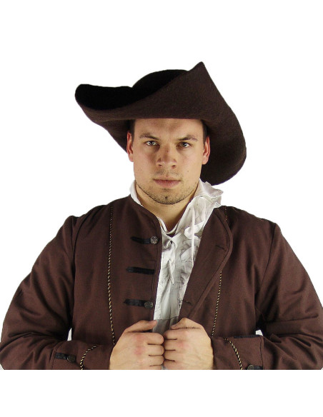 Chapéu de feltro de lã marrom modelo...