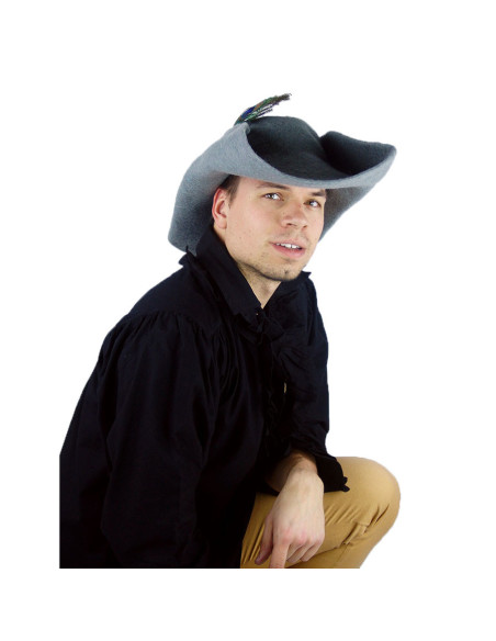 Chapéu de feltro de lã cinza modelo...