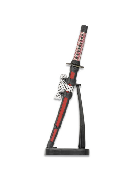 Katana miniatura bainha rubro-negra...