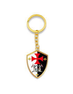 Porta-chaves escudo templário com cruz de Malta