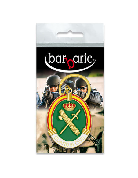 Chaveiro dourado com insígnias e...