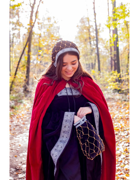 Capuz Elaine Noble Velvet, Preto