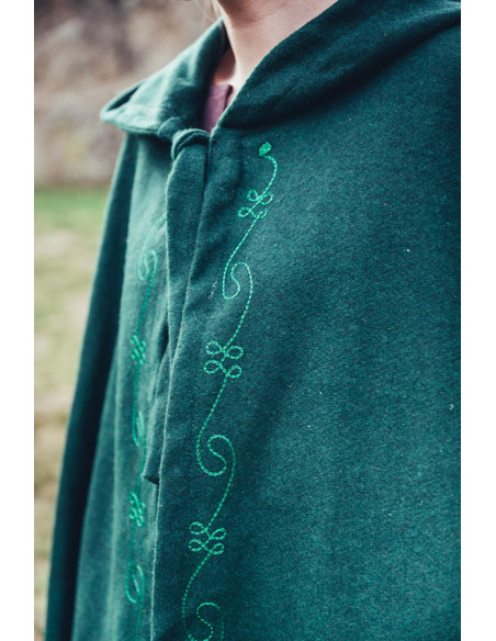 Capa medieval de lã com bordados à...