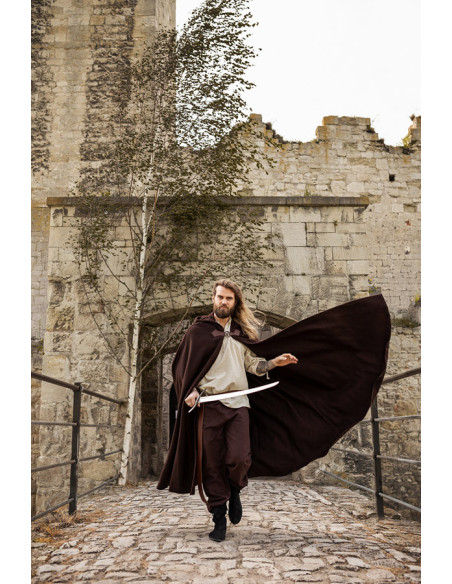Capa de lã medieval modelo Tjark, cor...