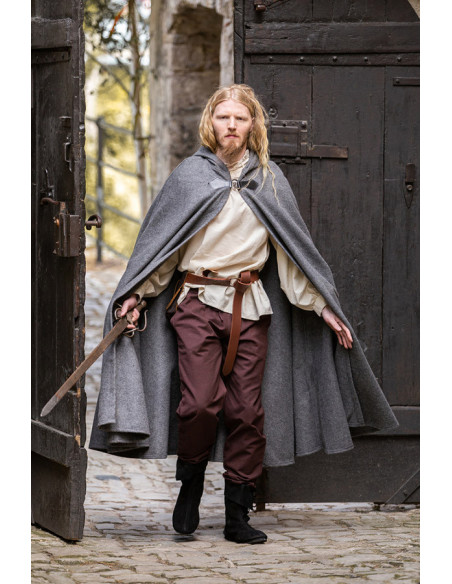 Capa de lã medieval modelo Tjark, cor...