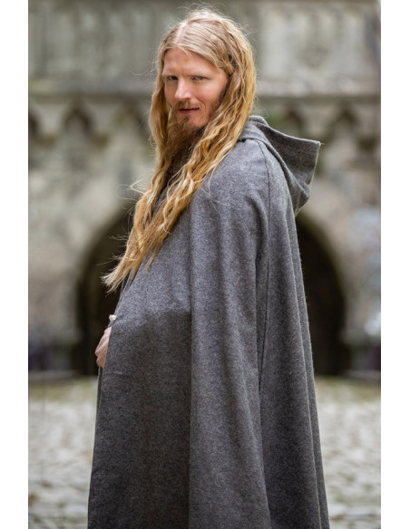 Capa de lã medieval modelo Tjark, cor...