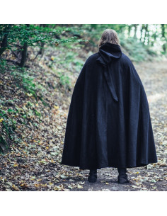 Capa medieval comprida com fecho de fivela, modelo...