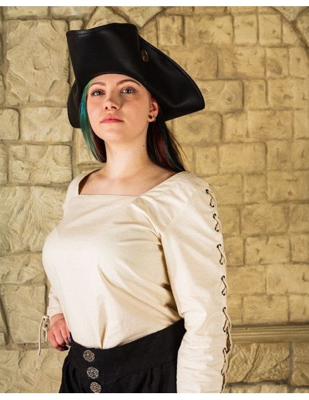 Blusa de mulher medieval creme Abby...