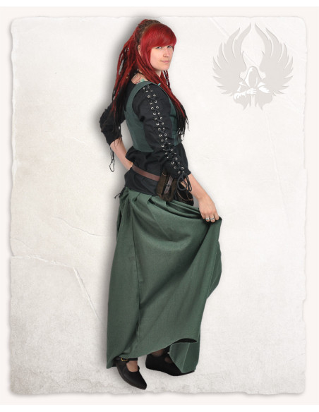 Blusa de mulher medieval preta Abby...