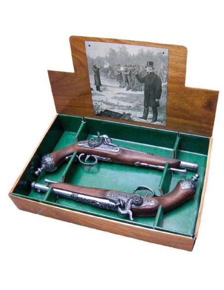 Conjunto de 2 pistolas de duelo italianas, 1825