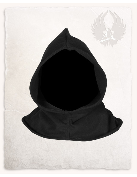 Capuz vintage Bron preto em lã