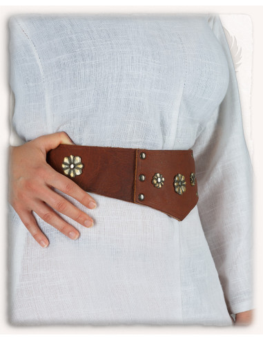Cinto largo feminino Elina, tipo bustiê medieval, em várias cores