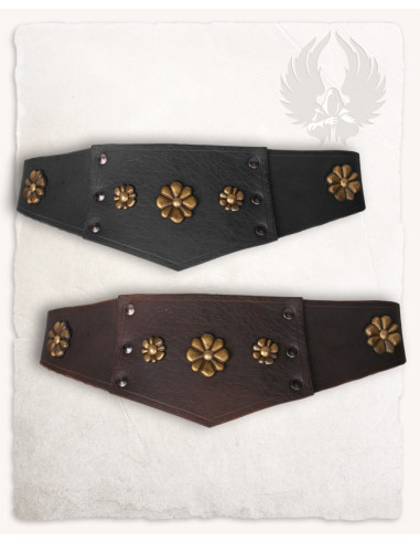 Cinto largo feminino Elina, tipo bustiê medieval, em várias cores