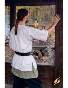 Camisa medieval de algodão Jolner branco marfim 2