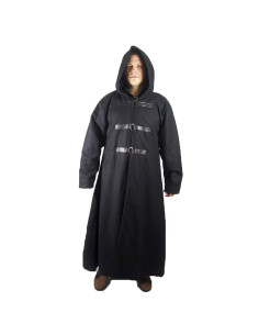 Casaco de lã preto gótico, modelo Ivanus