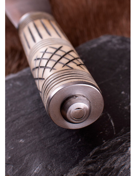 Adaga Viking Seax com cabo de osso