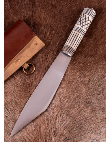 Adaga Viking Seax com cabo de osso
