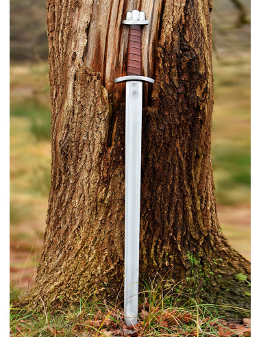 Espada viking pomo 3 lóbulos para prática, versão curta