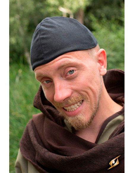 Boné medieval Baldur na cor preta