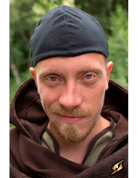 Boné medieval Baldur na cor preta