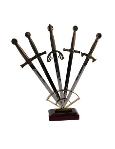 Conjunto de 5 abre-cartas medievais históricos com...