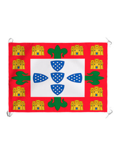 Estandarte-bandeira medieval portuguesa dos séculos XIV-XV (70x100 cms.)