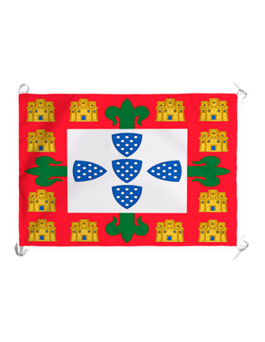 Estandarte-bandeira medieval portuguesa dos séculos XIV-XV (70x100 cms.)