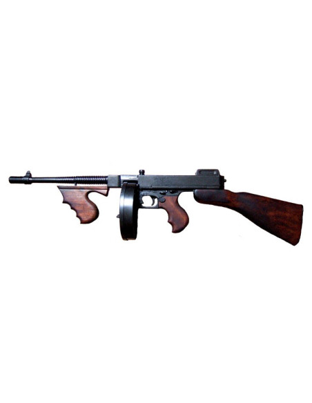 Metralhadora Thompson usada por bandidos, EUA 1928