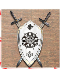 Panóplia do Rei Artur com Escudo Cavaleiros da távola...