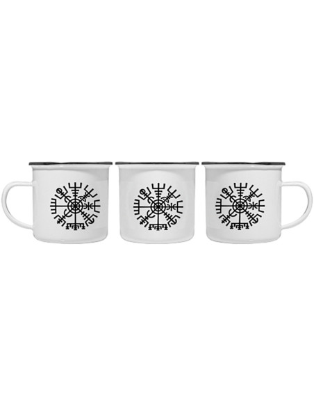 Taça Celtic Vegvisir em latão esmaltado