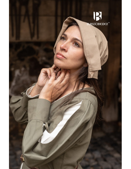 Boné medieval de mulher Bonnet Helga,...