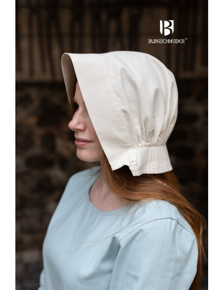 Boné medieval de mulher Bonnet Helga,...