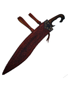 Falcata ibérica funcional artesanal com bainha, lâmina 60...
