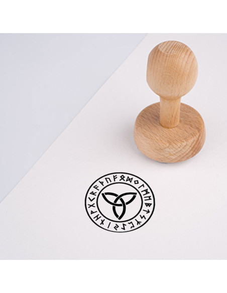 Carimbo e almofada de tinta com...