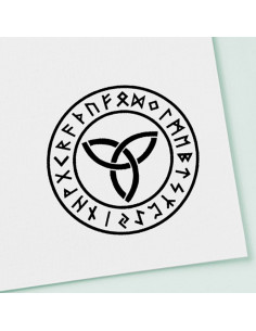 Carimbo e almofada de tinta com Triquetra Celta e Viking,... 2