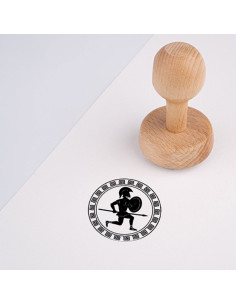 Carimbo de tinta da Grécia Antiga e carimbo com...