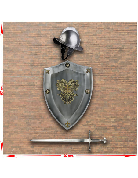 Panóplia de Carlos V com capacete,...