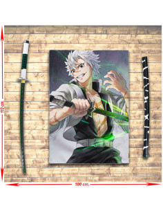Banner Demon Slayer Shinazugawa Sanemi + Pacote Katana