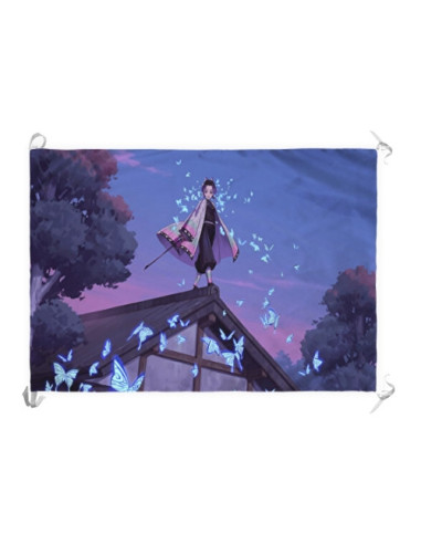 Banner-Bandeira Demon Slayer Kochou Shinobu (70x100 cms.)
 Material-Cetim