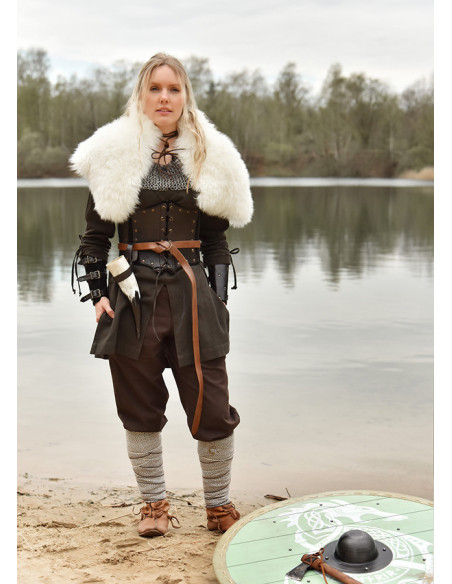 Ombreira Viking em pele de cordeiro,...