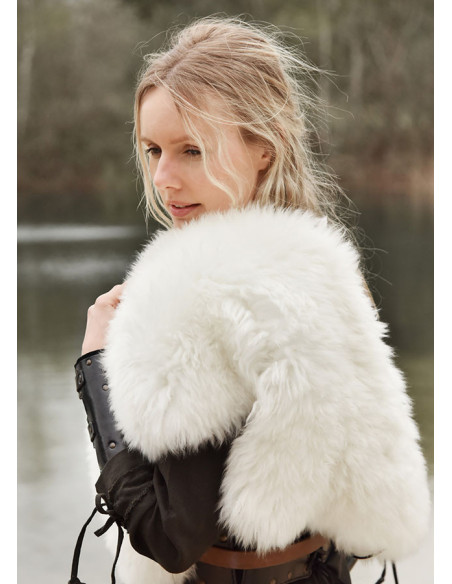 Ombreira Viking em pele de cordeiro,...