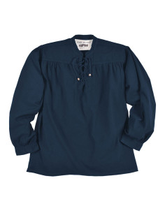 Ludwig camisa azul pirata em algodão 2